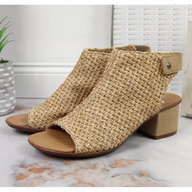 Sandalias trenzadas mujer beige Rieker 64670-60 3