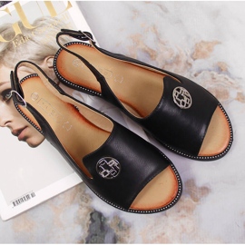 Sandalias de mujer con adorno Filippo negro 4