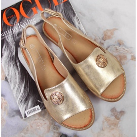 Sandalias de mujer con adorno Filippo dorado 5