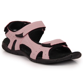 Sandalias deportivas mujer con velcro violeta American Club púrpura 1