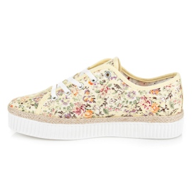 Kylie Alpargatas de encaje con flores multicolor 3