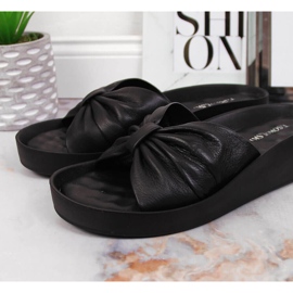Babucha mujer piel negra T.Sokolski negro 3