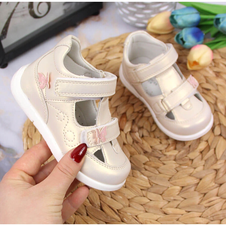 Sandalias niña American Club doradas dorado 1