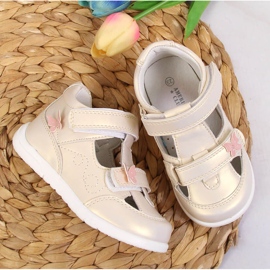 Sandalias niña American Club doradas dorado 4