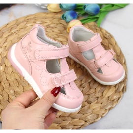 Sandalias de niña American Club enteras en rosa rosado 1