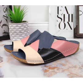 Cómodas zapatillas de estar por casa Artiker de piel coloreada para mujer multicolor 2