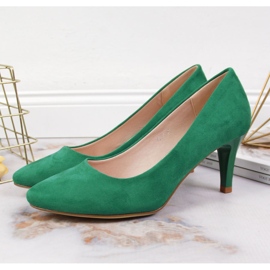 Zapatos de tacón en ante verde Sergio Leone stiletto 3