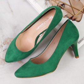 Zapatos de tacón en ante verde Sergio Leone stiletto 2