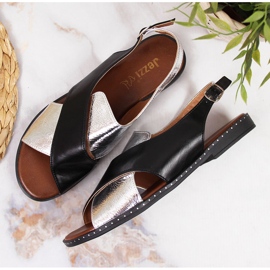 Sandalias mujer Jezzi negras y plateadas negro plata 3