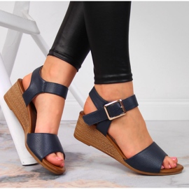Sandalias mujer azul marino Sergio Leone 4