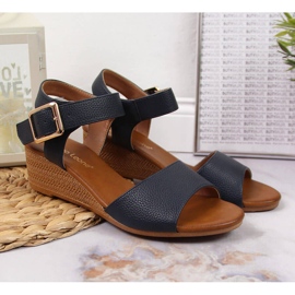 Sandalias mujer azul marino Sergio Leone 3