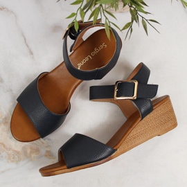 Sandalias mujer azul marino Sergio Leone 2