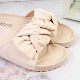 Babuchas Jezzi beige con lazo para mujer 3