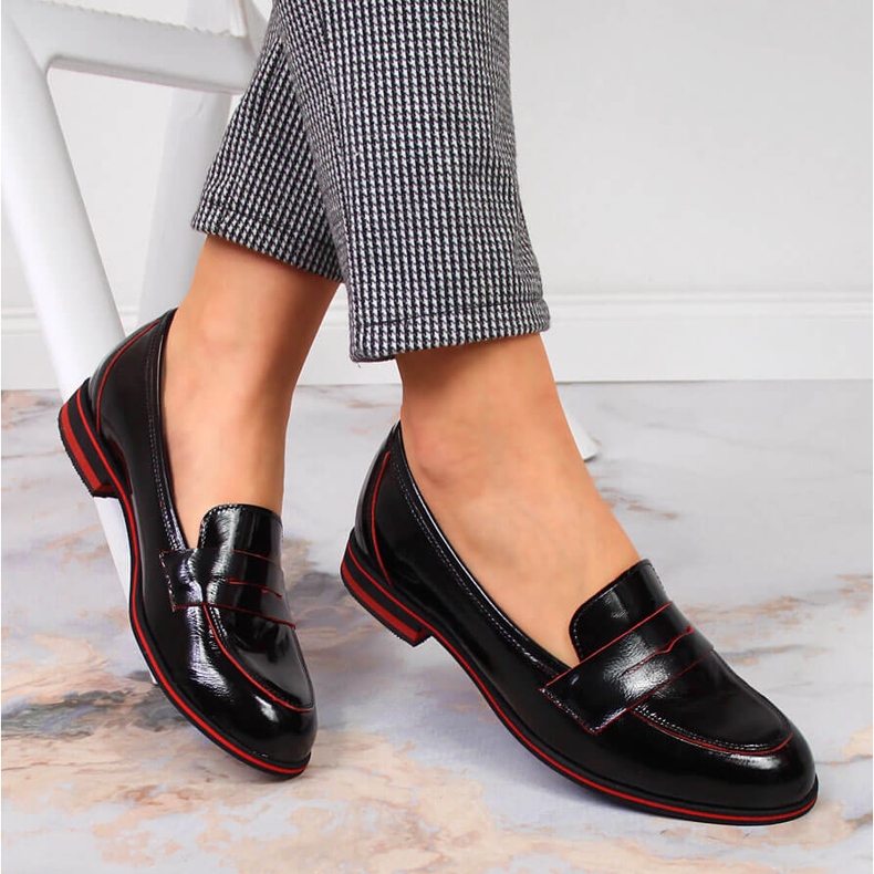 Zapatos mujer piel señorial lacado negro Juma 2