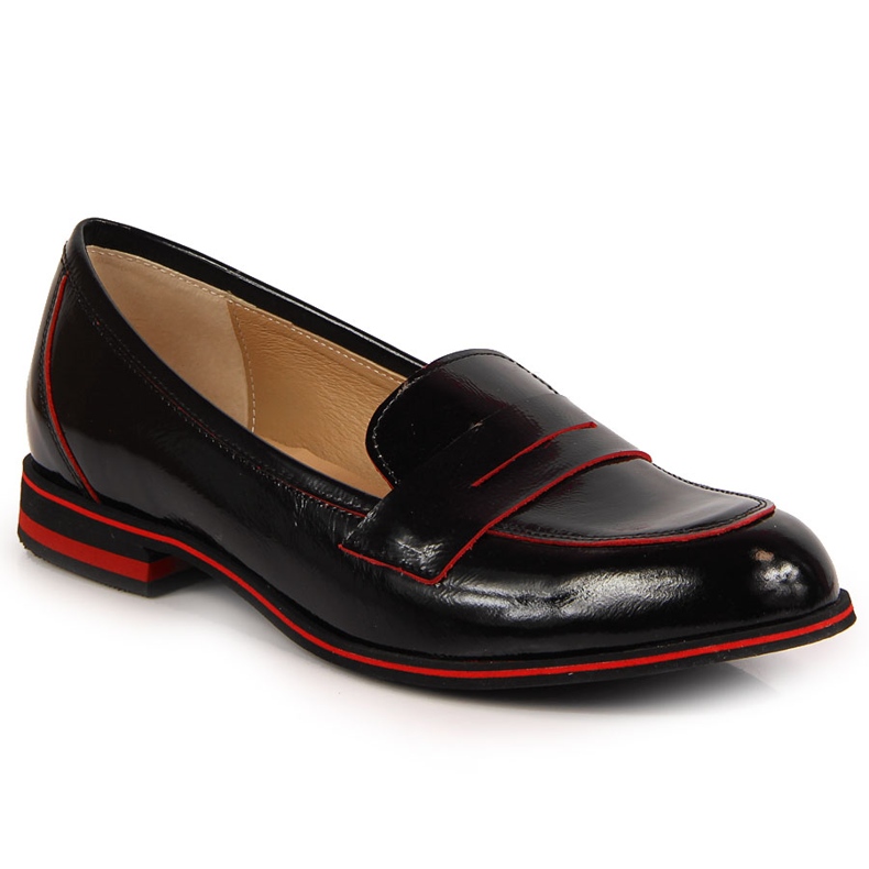 Zapatos mujer piel señorial lacado negro Juma 1