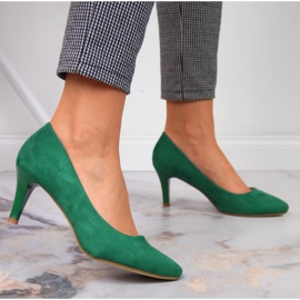 Zapatos de tacón en ante verde Sergio Leone stiletto 5
