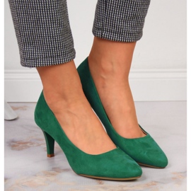 Zapatos de tacón en ante verde Sergio Leone stiletto 6