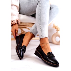 Vinceza Zapatos Cuña Charol Melodías Negras negro 5