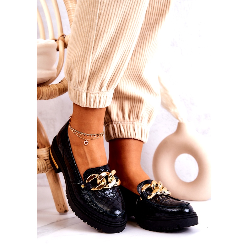 PA2 Mocasines Mujer Mocasines Piel Negro Mollie 1