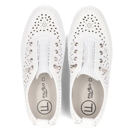 Zapatos de piel Filippo DP2135/21 Wh blanco 5