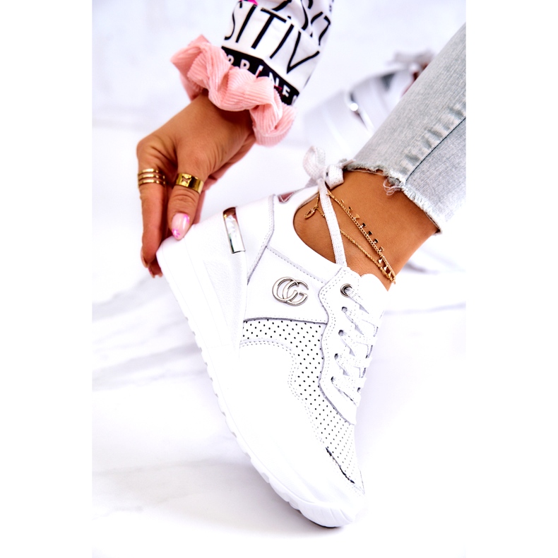 S.Barski Deportivas De Mujer En Piel Deportivas Blancas Loissa blanco plata 3