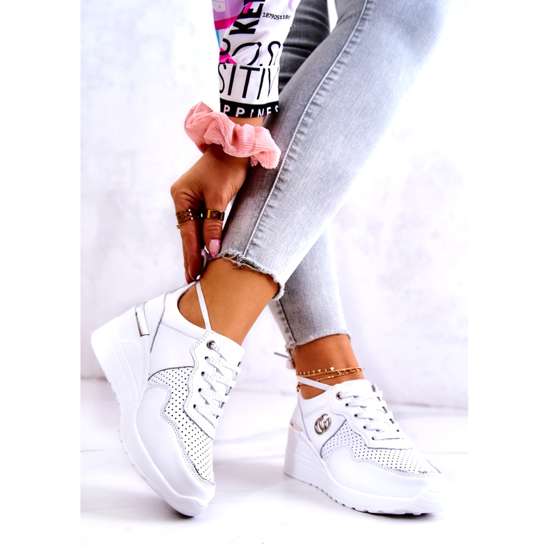 S.Barski Deportivas De Mujer En Piel Deportivas Blancas Loissa blanco plata 2