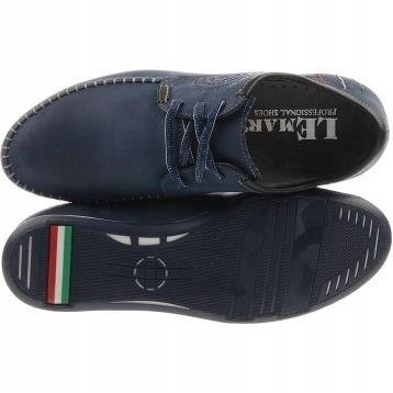 Lemar Mocasines de hombre con cordones 872 azul marino 3