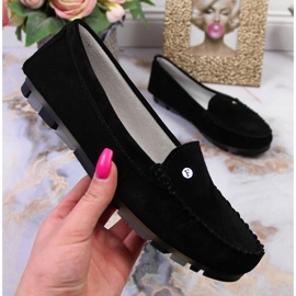 Mocasines mujer Filippo de ante negro 2