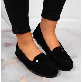 Mocasines mujer Filippo de ante negro 6