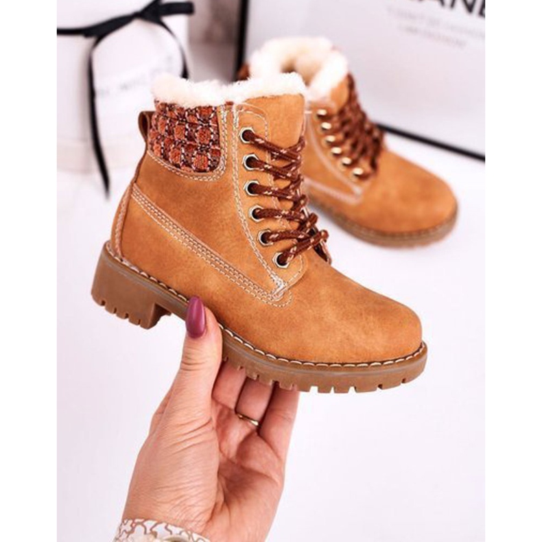 Apawwa Botas de abrigo para niños Traperki Beżowe Forest beige marrón 1