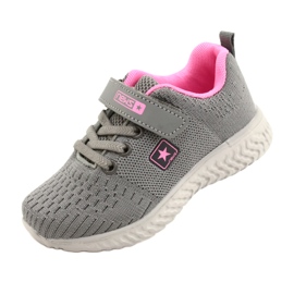 NEWS Zapatos deportivos para niños para velcro 22Z23-4843-M gris-rosa 6