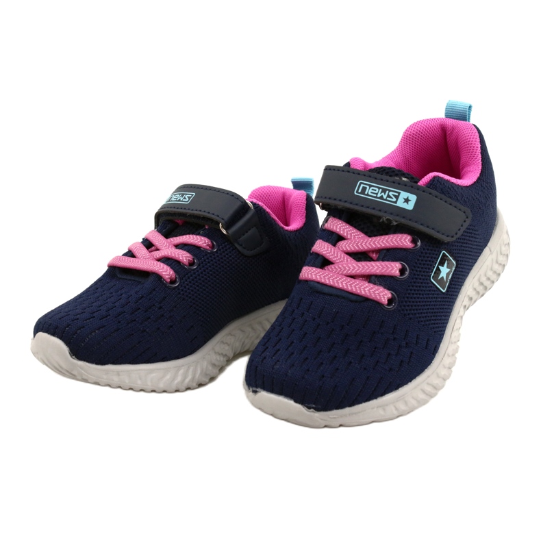 NEWS NOVEDADES Deportivas velcros 22DZ23-4843-M Azul marino rosa 3