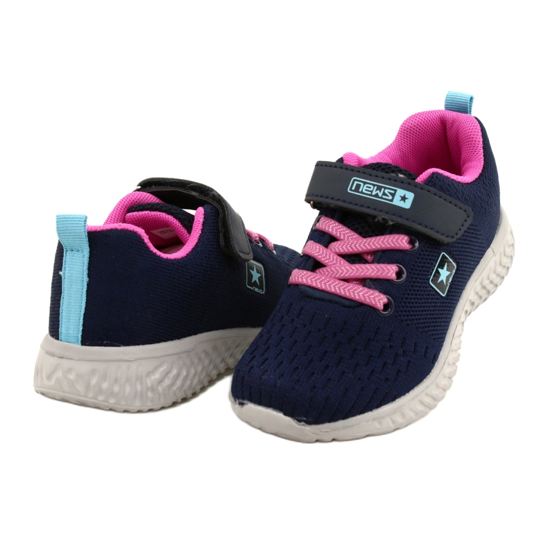 NEWS NOVEDADES Deportivas velcros 22DZ23-4843-M Azul marino rosa 4