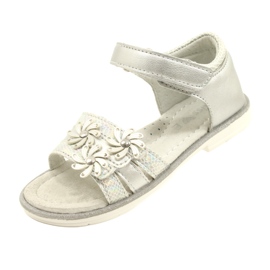 Evento Sandalias de niñas con flores 22Z23-4792 Plata 4