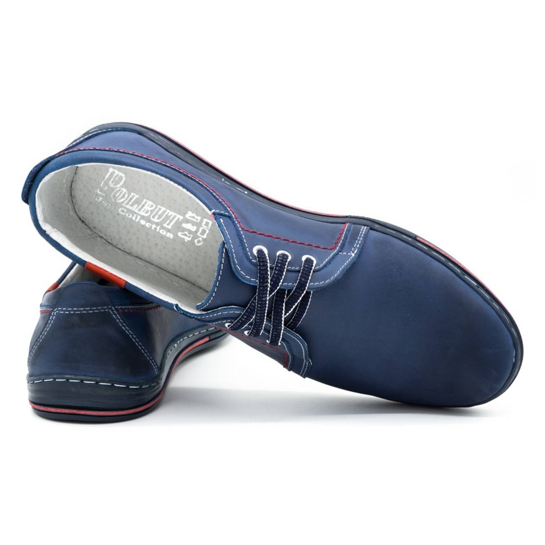 Polbut Zapatos de cuero para hombres 343 azul marino 4