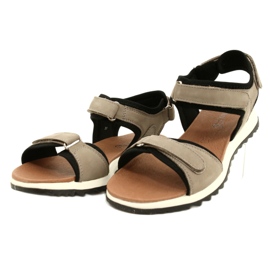 Sandalias deportivas cómodas Caprice 28711-28 334 Taupe Nubuc beige negro 2