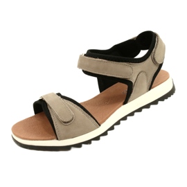 Sandalias deportivas cómodas Caprice 28711-28 334 Taupe Nubuc beige negro 3