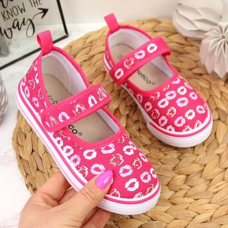 Bailarinas con velcro para parvulario rosa Jr Atletico rosado 1