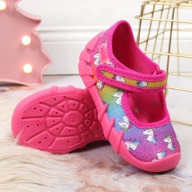 Bailarina velcro rosa Jr. Befado rosado 3