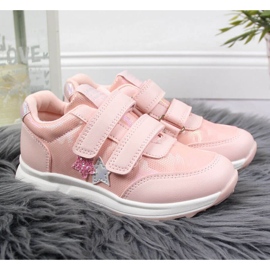Deportivas Jr American Club Velcro Rosa 2