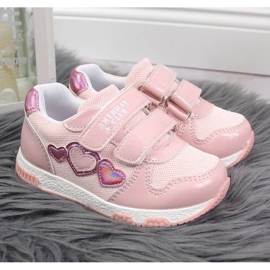 Deportivas Jr American Club Velcro Rosa 2