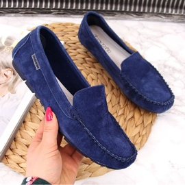 Mocasín piel azul marino W Vinceza 1