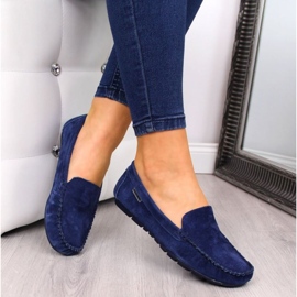 Mocasín piel azul marino W Vinceza 5