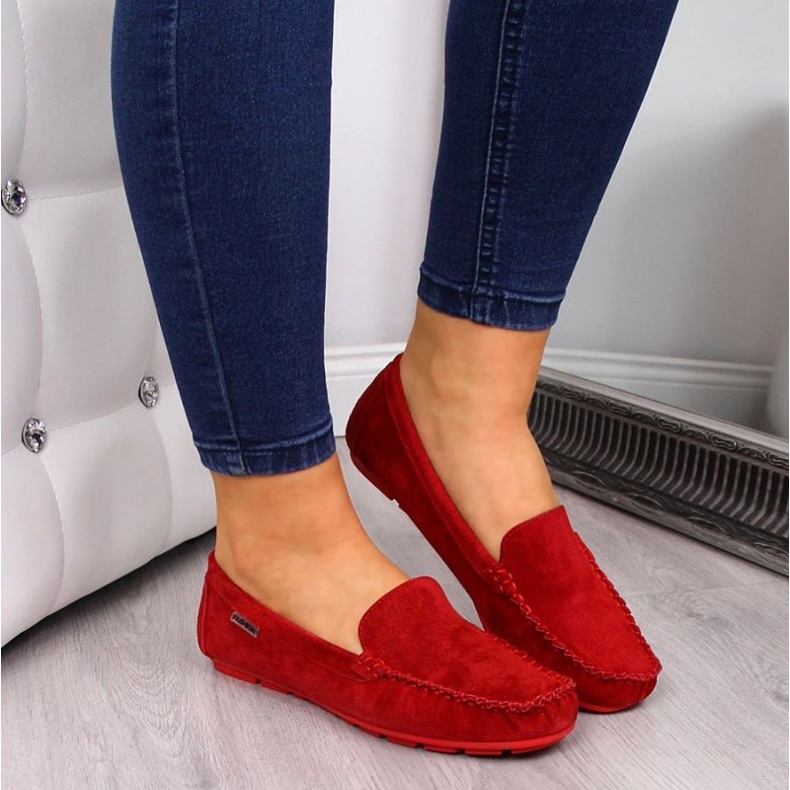 Mocasines De Cuero Rojo En Vinceza 2 Mocasines De Cuero Rojo En Vinceza 2