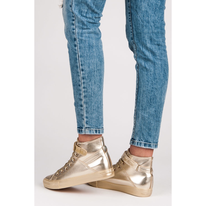 Seastar zapatillas altas con cordones amarillo 2