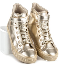Seastar zapatillas altas con cordones amarillo 3