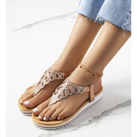 Sandalias plataforma Ahola rosas 1