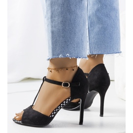 Sandalias negras con tacón Munger negro 2