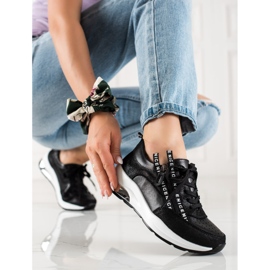 Goodin Zapatillas de cuero con cremallera negro 1