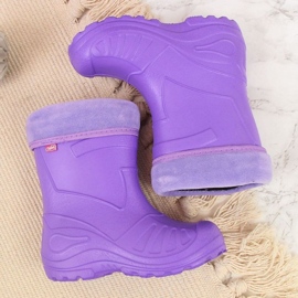 Chanclos Jr. Befado morado con calcetín violeta 3